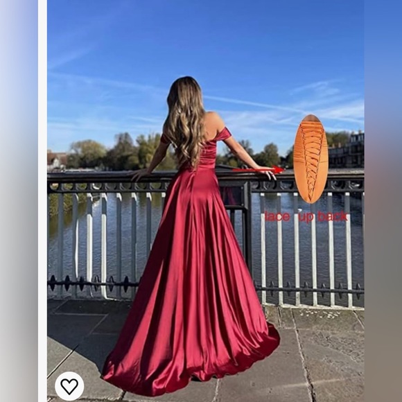 Off Shoulder Silk Bridesmaid Dress 👗 - Picture 2 of 4